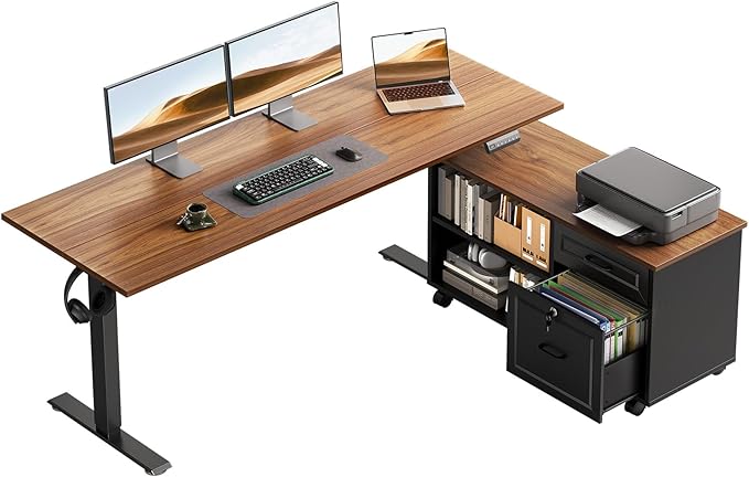 OffiGo L-Shaped Electric Standing Desk