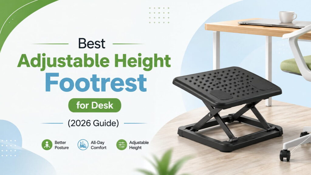 Best adjustable height footrest for desk with ergonomic office setup