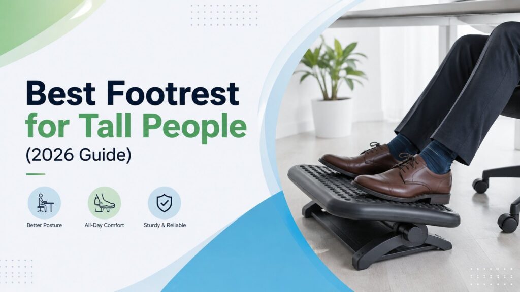 Best footrest for tall people with ergonomic adjustable support under a desk