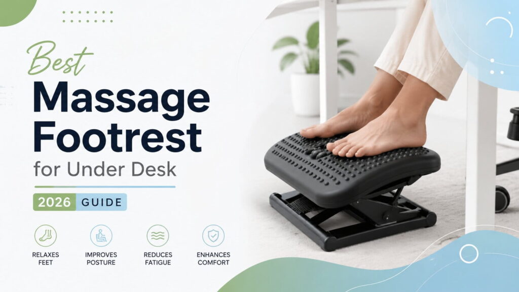Best massage footrest for under desk with adjustable design and textured massage surface