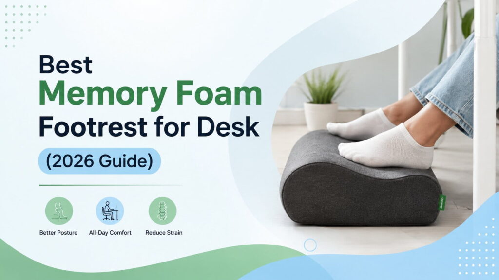 Best memory foam footrest for desk with ergonomic foot support for better posture and comfort