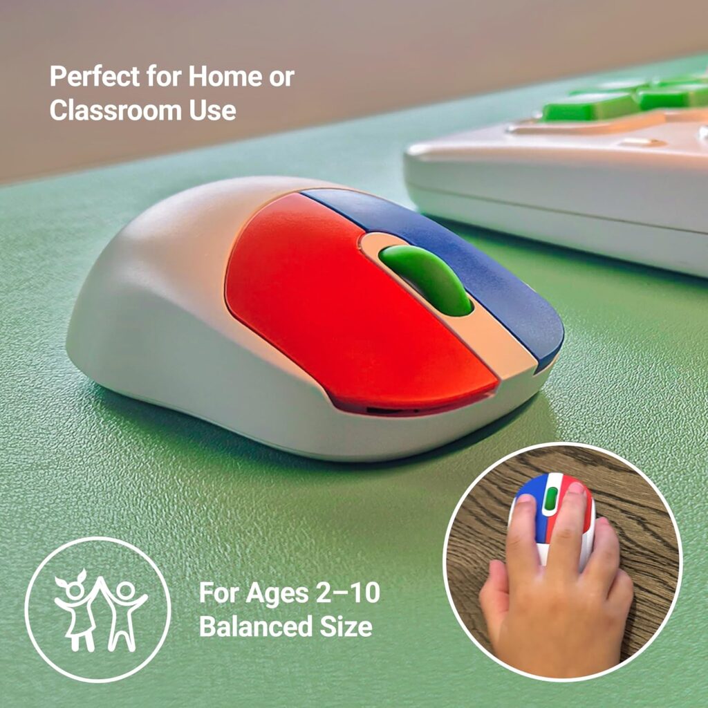 Clevy Kids Mouse - Colorful Ergonomic USB Computer and Laptop Kids Mouse for School and Home Computer Use
