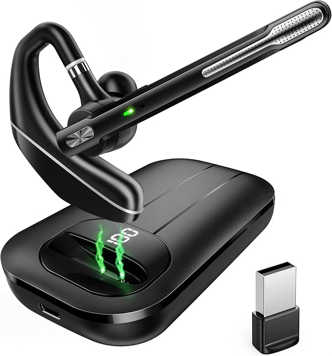 EKVANBEL Bluetooth Headset Wireless Earpiece