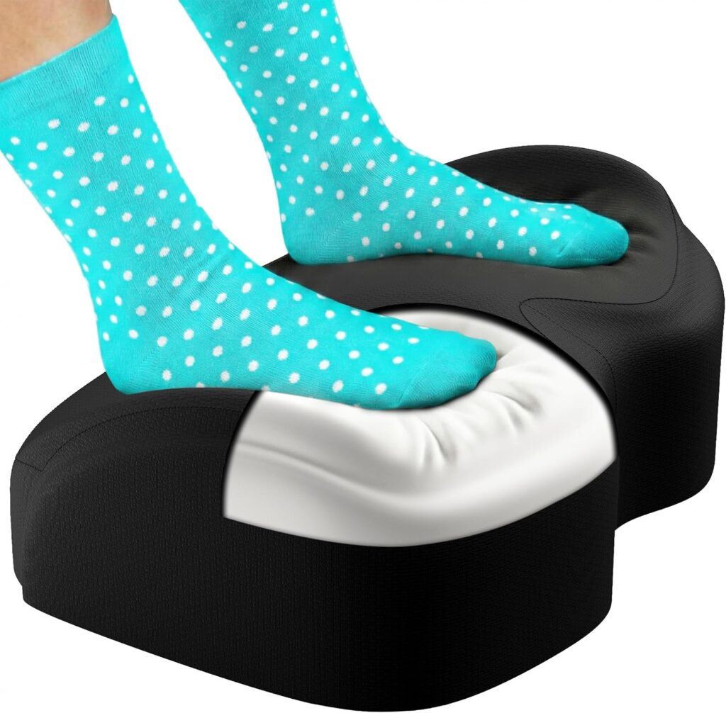 Everlasting Comfort memory foam footrest with dual function rocking design