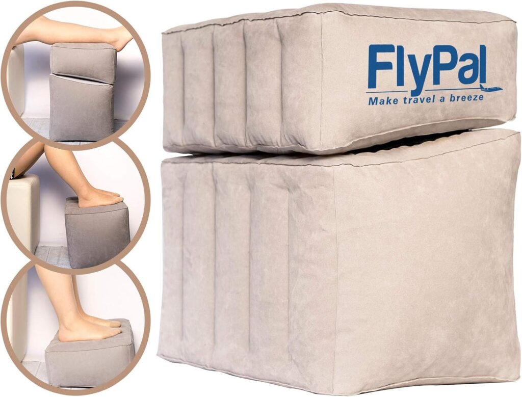 Flypal inflatable foot rest with stackable cushions for adults and kids