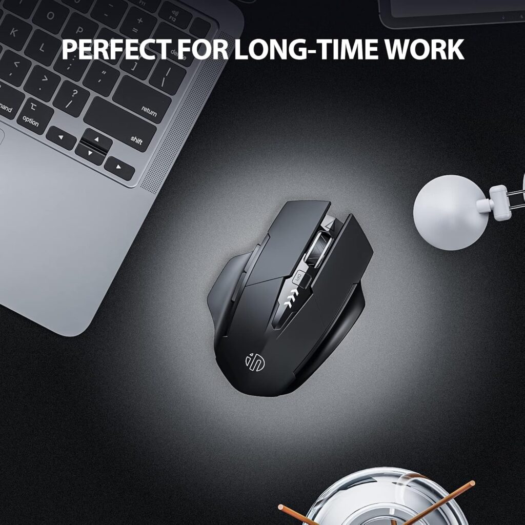 INPHIC Wireless Mouse Rechargeable, Battery Visible, 2400 DPI
