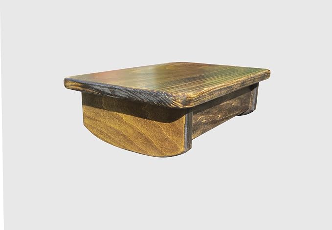 KR Ideas walnut rocking foot stool made from solid hardwood
