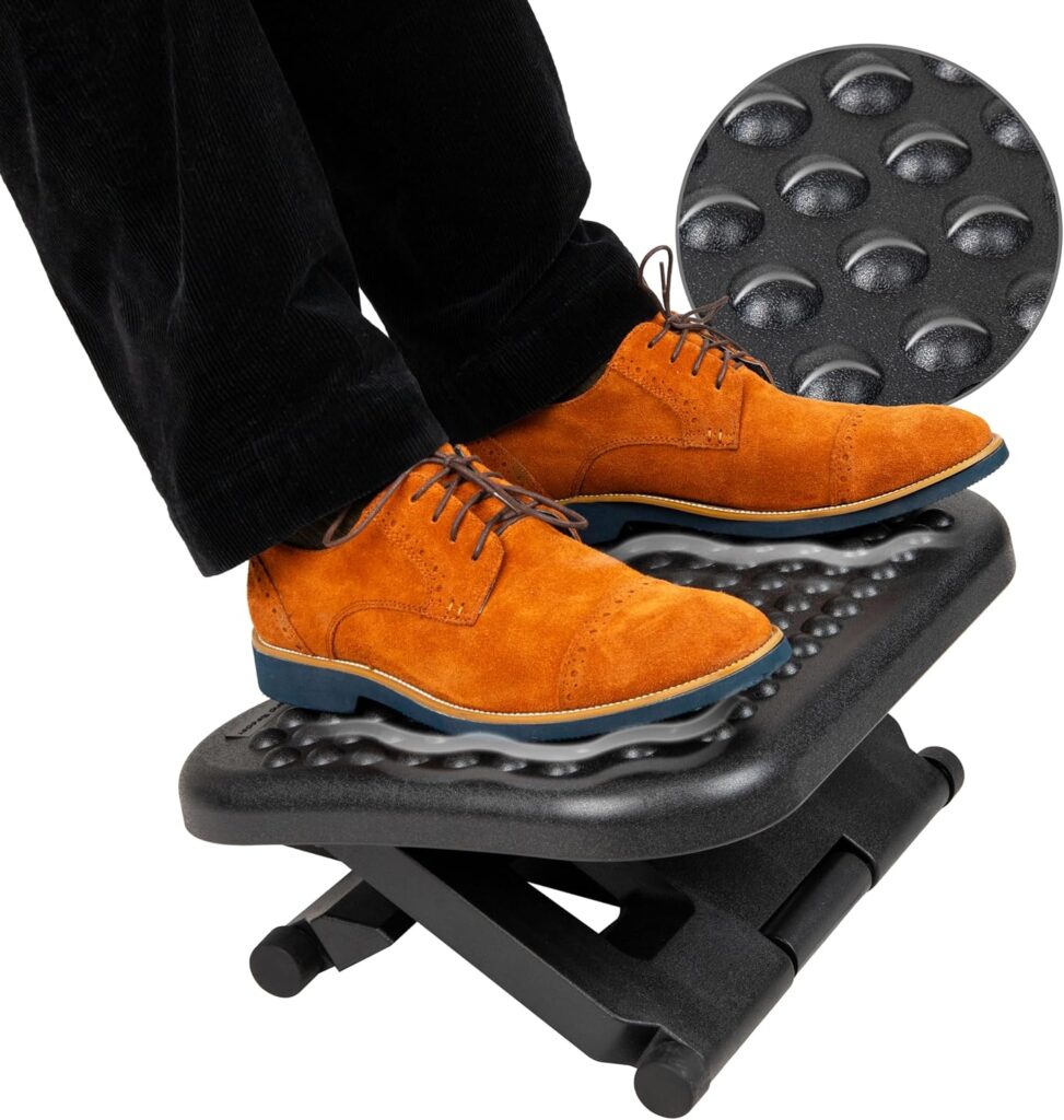 Mind Reader adjustable footrest with tilt and larger platform for desk