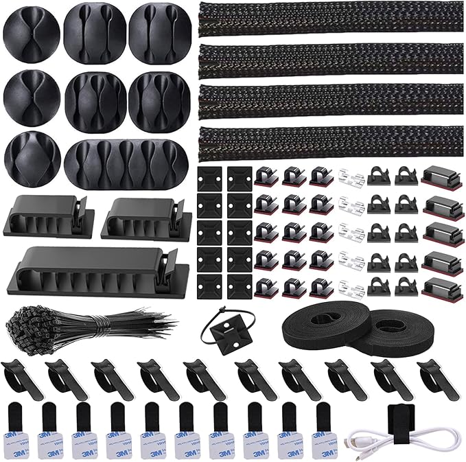 N NOROCME 192 Piece Cable Management Kit