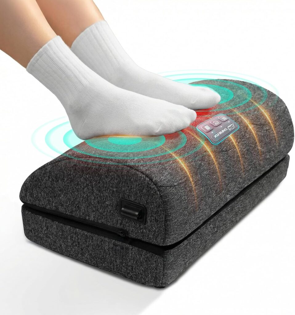 Snailax adjustable heated footrest with multiple vibration intensity settings