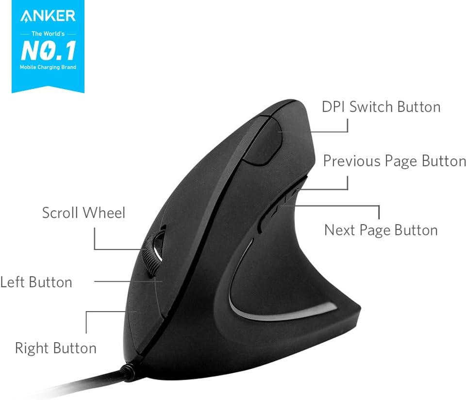 Anker USB Wired Vertical Mouse