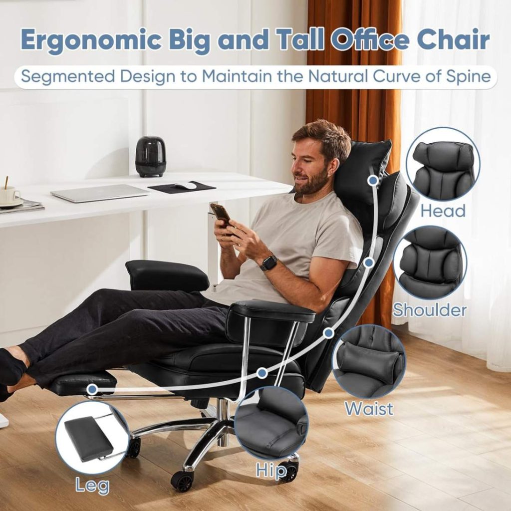 DUMOS Ergonomic Executive Leather Chair