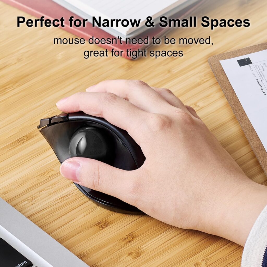 ELECOM EX-G Trackball Mouse, 2.4GHz USB Wireless, Ergonomic Design