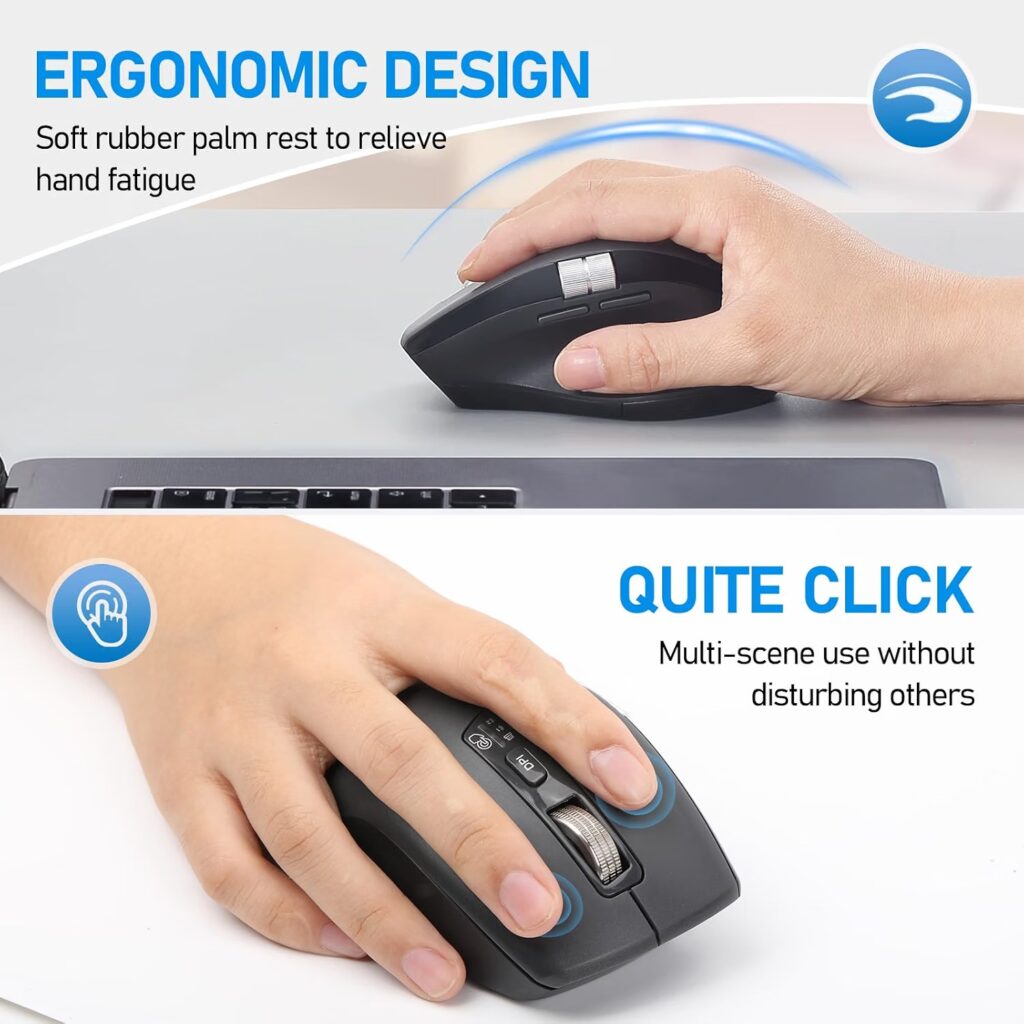 INFINMIND Wireless Side Scroll, Mouse with Multi-Device