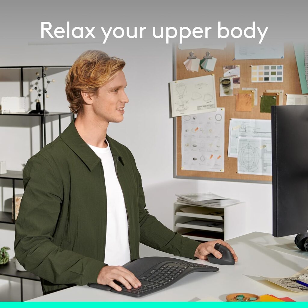 Logitech Left handed Lift Vertical Ergonomic Wireless Mouse
