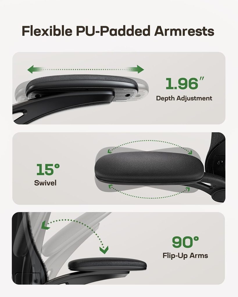 Marsail Ergonomic Office Chair (High Back, 3D Armrests)