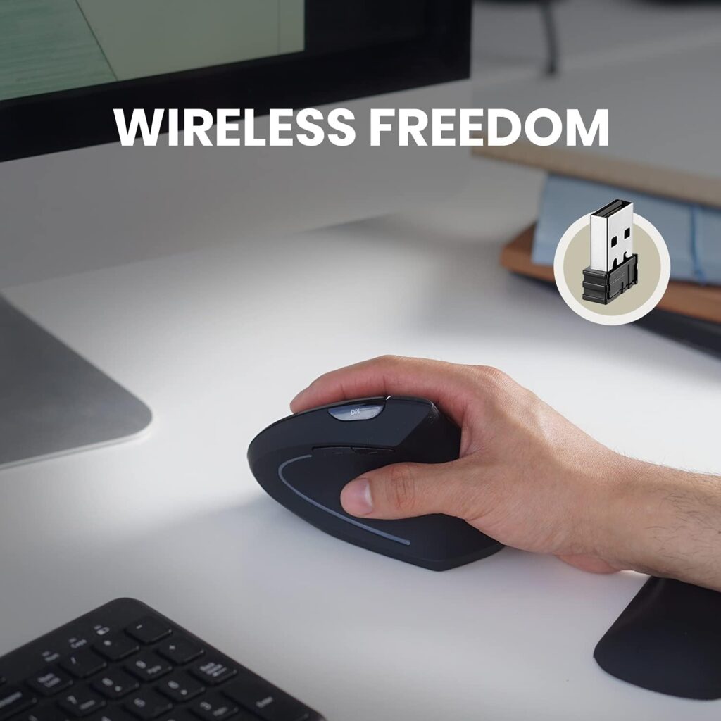 Perixx PERIMICE-713 Wireless Ergonomic Vertical Mouse