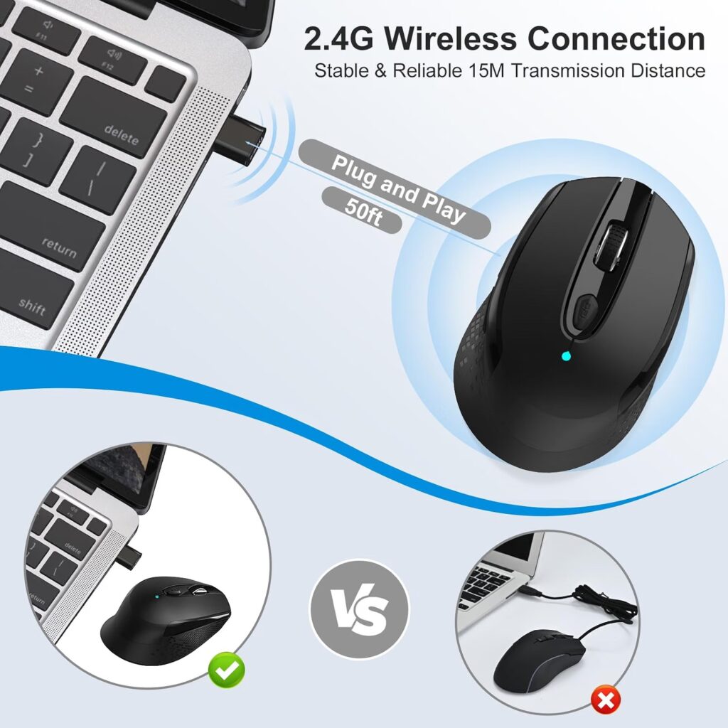 RaceGT, USB C Wireless Mouse, Type C Mac Mouse