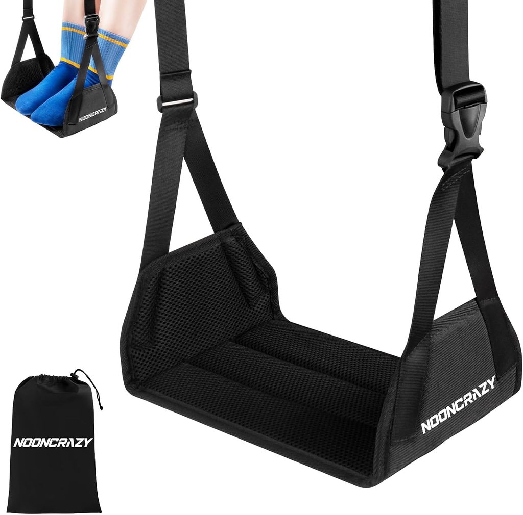NOONCRAZY Bamboo Airplane Foot Hammock (Best Lightweight Rigid Base)