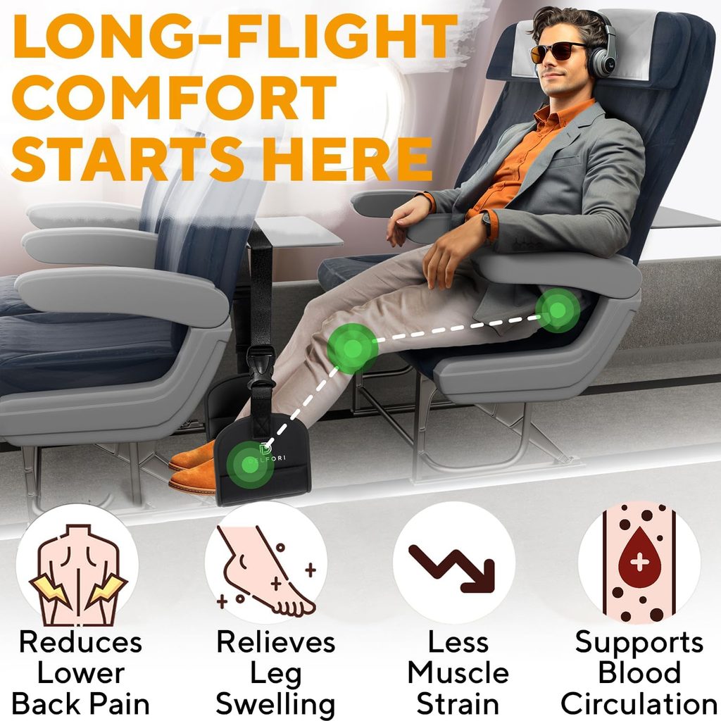 Delfori Airplane Foot Hammock (Best Overall)