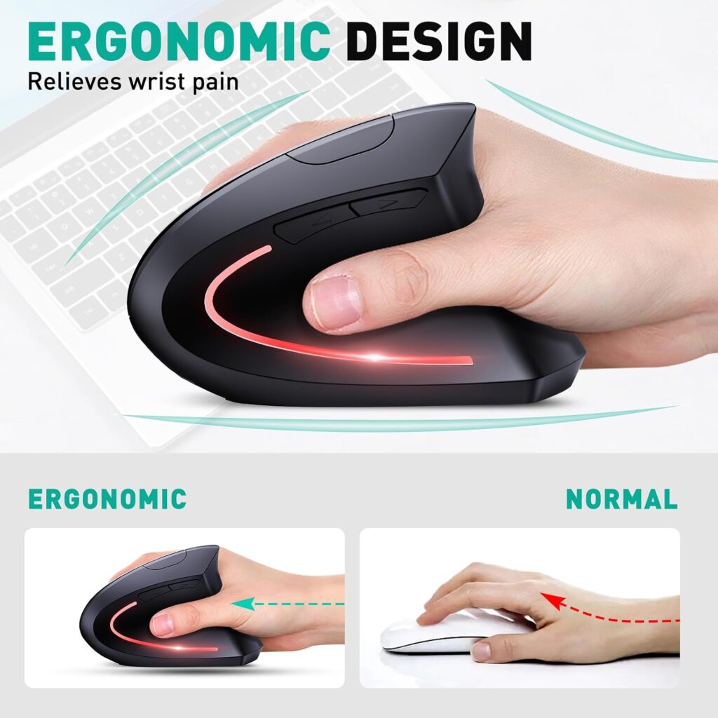 JYKEYMOUT Bluetooth and 2.4G (2-in-1) Wireless Mouse