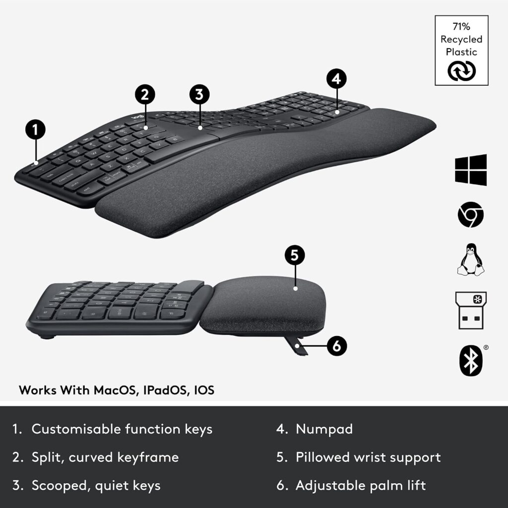 Logitech Ergo K860 Wireless Ergonomic Split Keyboard