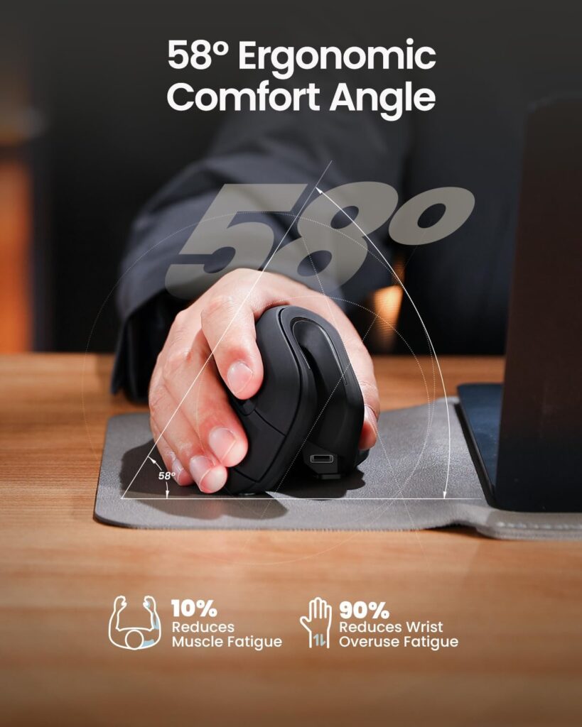 ProtoArc EM11 NL Wireless Ergonomic Vertical Mouse