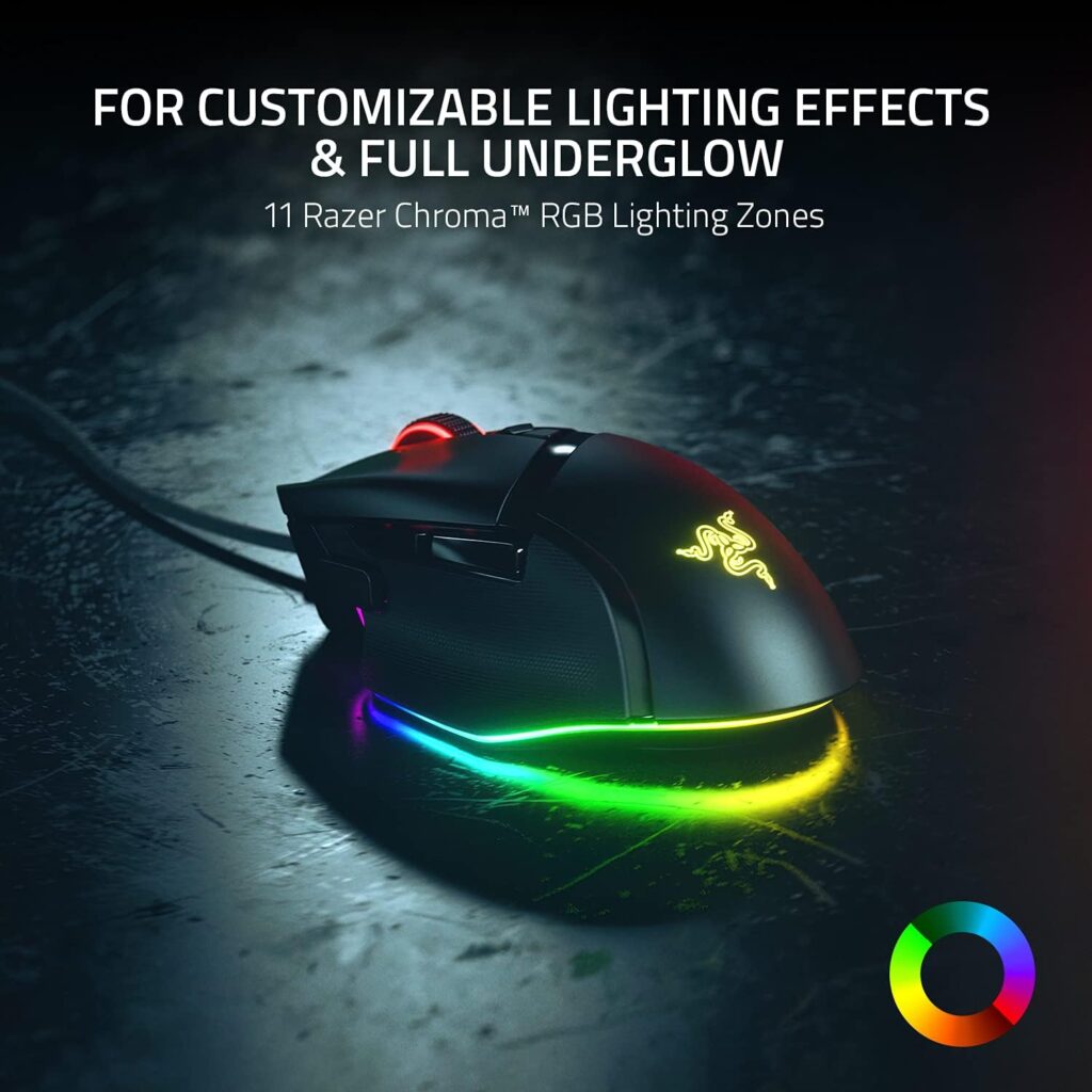 Razer Basilisk V3 Customizable RGB Wired Ergonomic Gaming Mouse