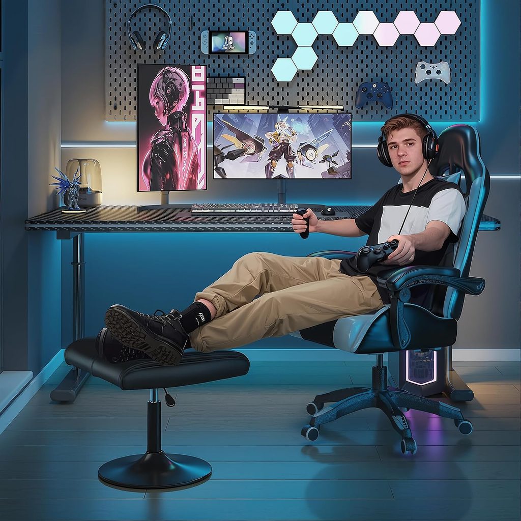VECELO Office Foot Rest Ottoman: Best for Tall Gaming Chairs