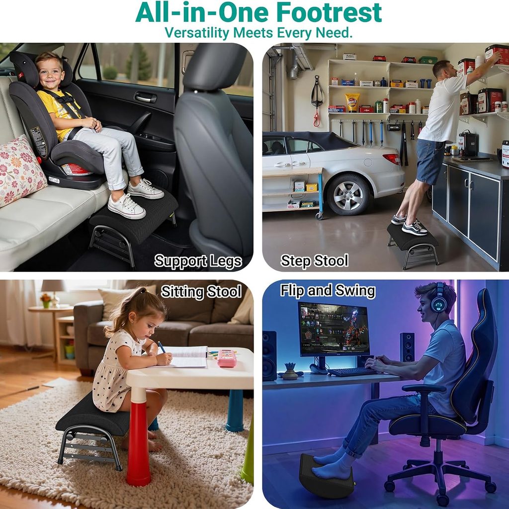 YEASHEIN 6-Position Adjustable Foot Rest: Best Overall